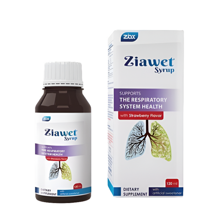 Ziawet Syrup – Respiratory Support with Strawberry Flavor – 120 ml (3 pack)