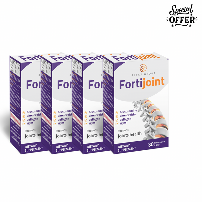 FortiJoint 4-Pack | 2-Month Treatment for Joint Health – 30 Film-Coated Tablets